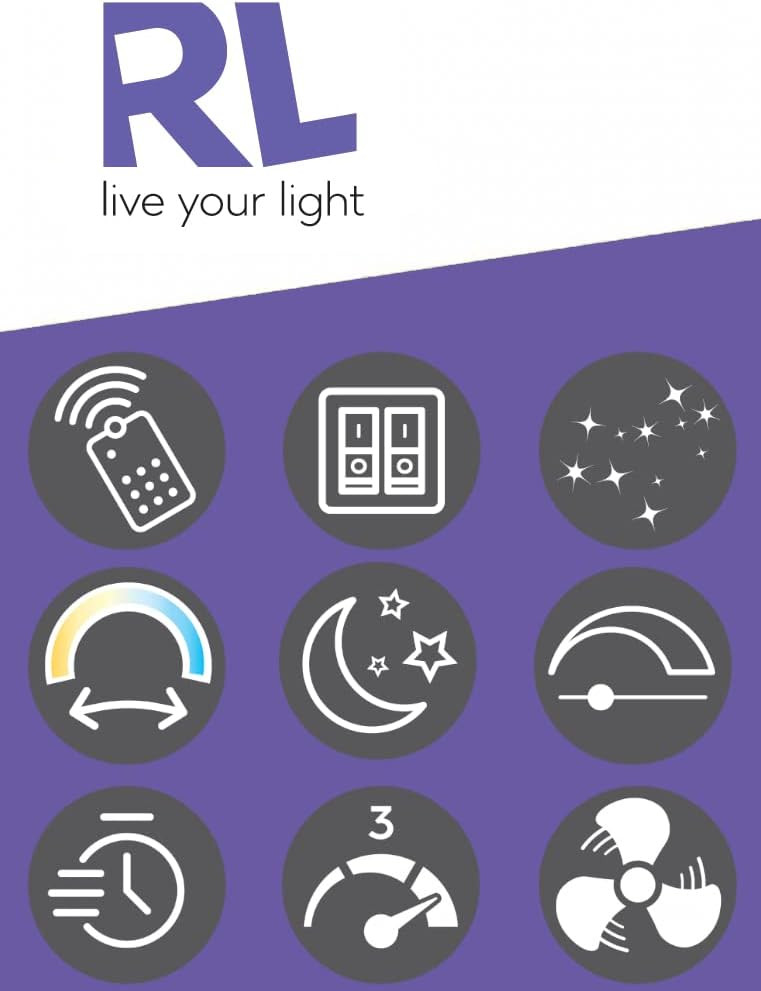 PLAFONIERA VENTILATORE D.50 NERO