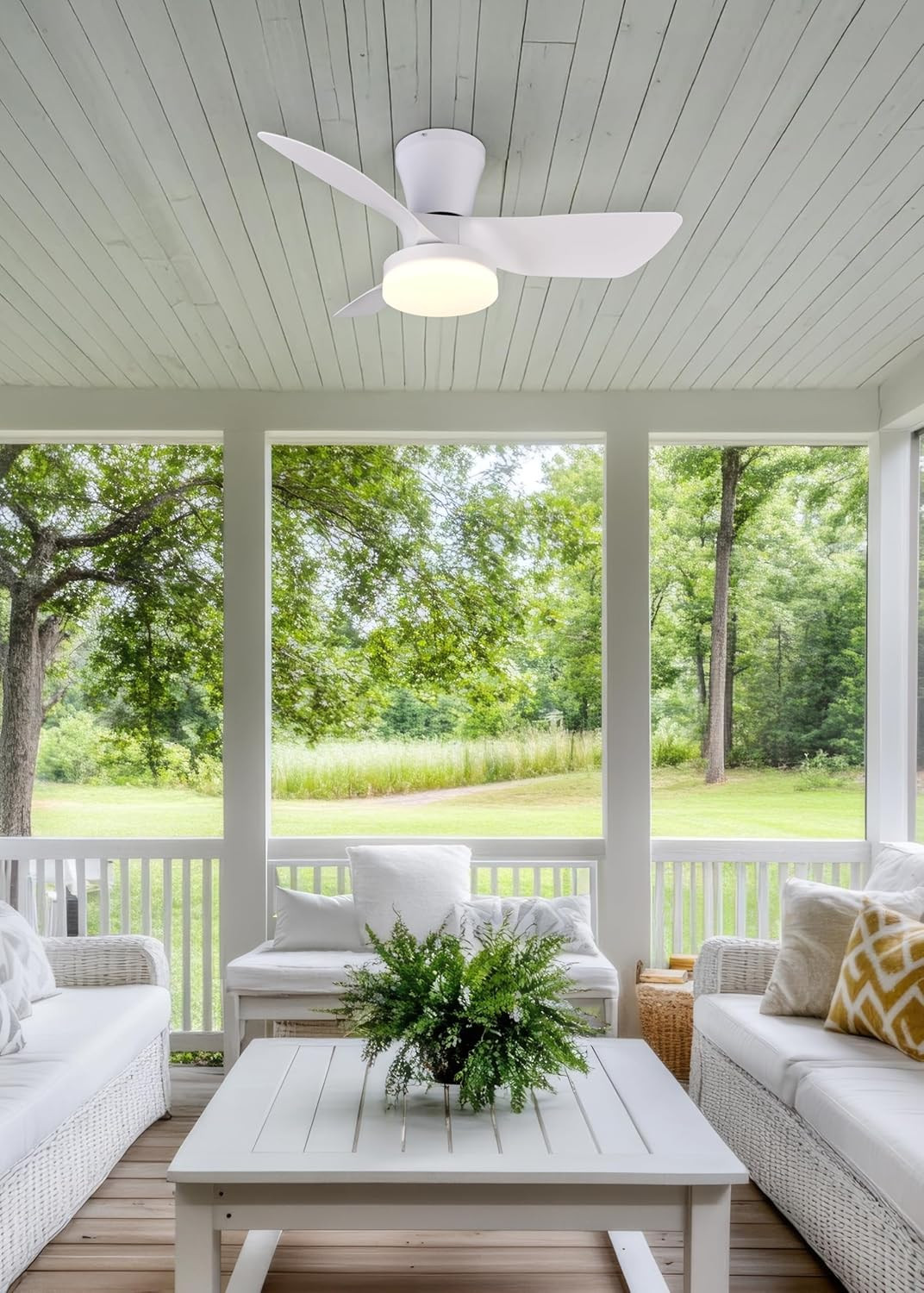 PLAFONIERA VENTILATORE LED CM.76 BIANCO