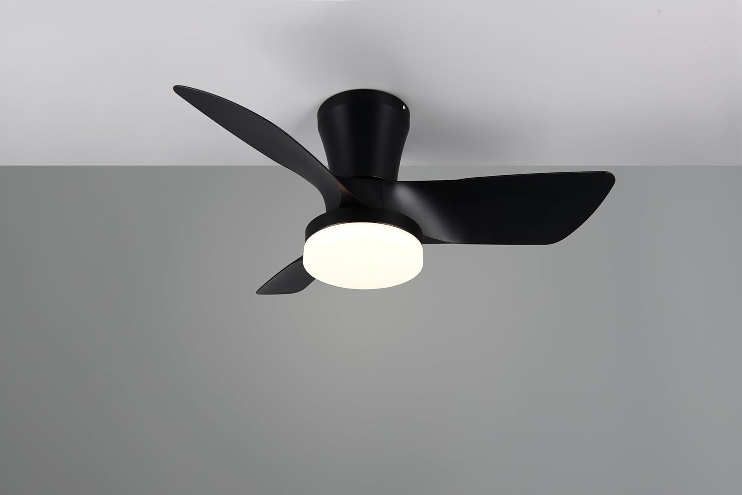 PLAFONIERA VENTILATORE LED CM.76 NERO
