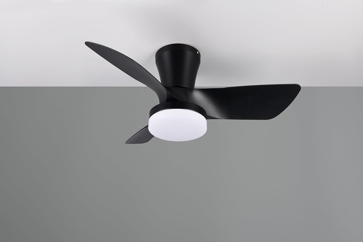 PLAFONIERA VENTILATORE LED CM.76 NERO