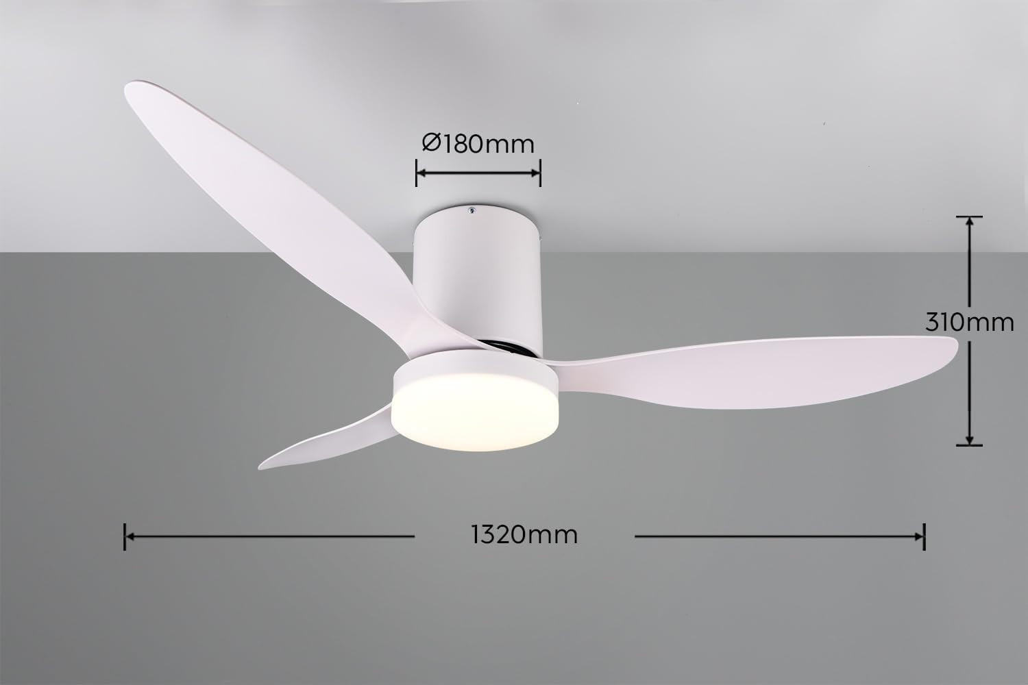 PLAFONIERA VENTILATORE LED CM.132 BIANCA