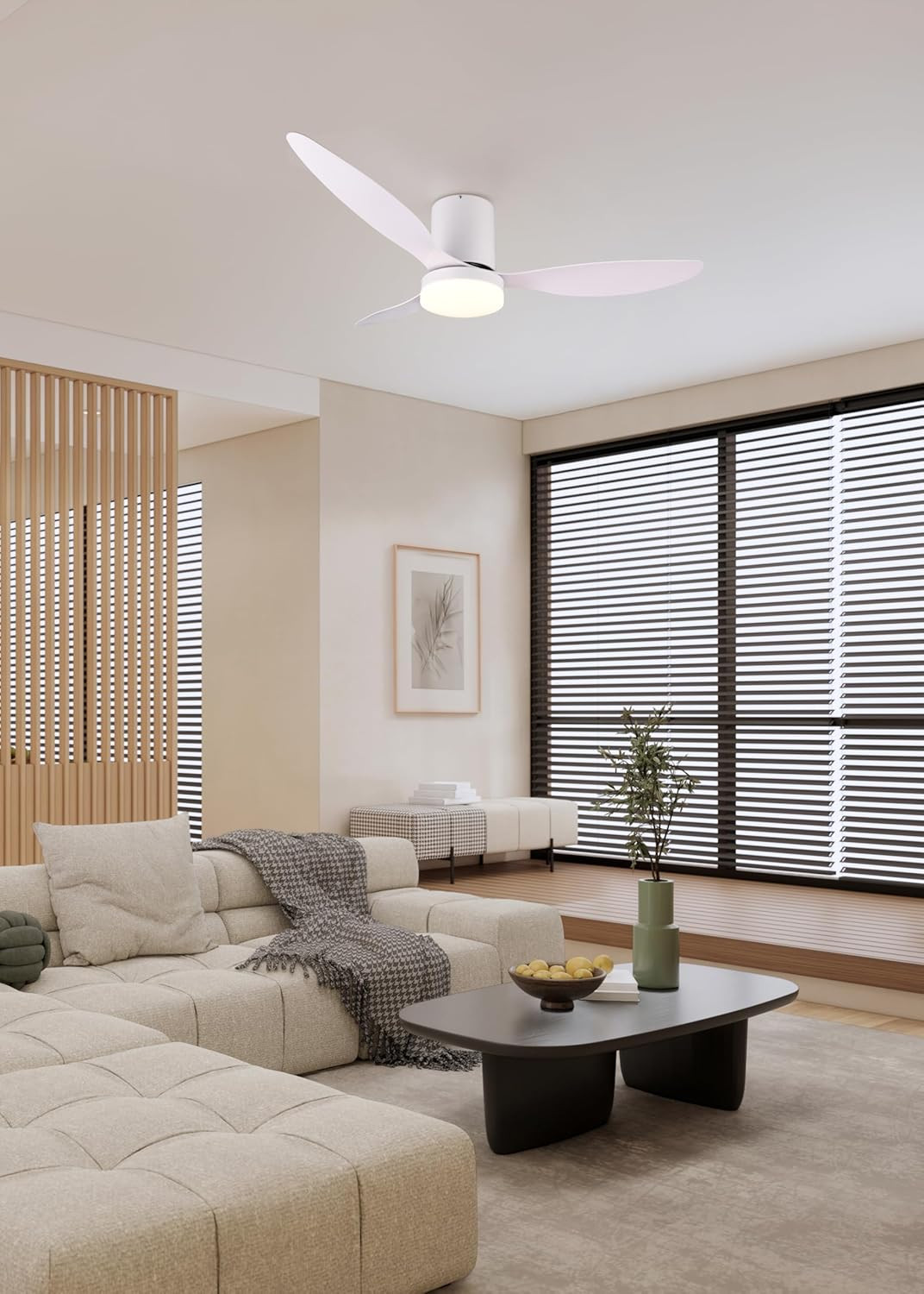 PLAFONIERA VENTILATORE LED CM.132 BIANCA