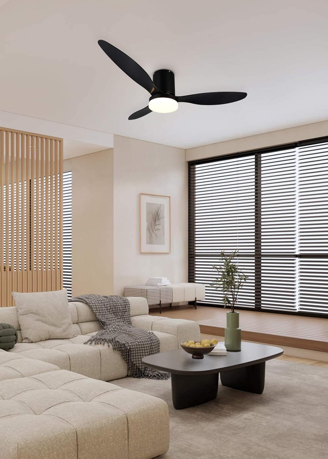 PLAFONIERA VENTILAOTRE LED CM.132 NERO