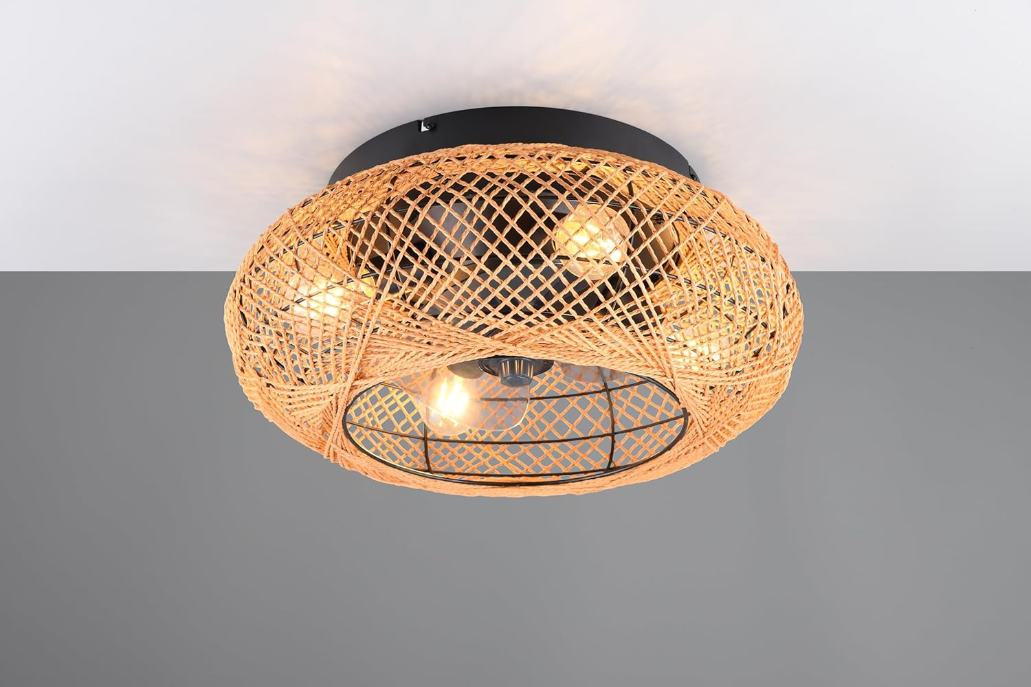 PLAFONIERA VENTILATORE CON FIBRA CM.50 4 LUCI