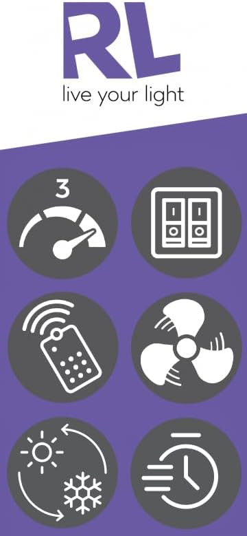 PLAFONIERA VENTILATORE CON FIBRA CM.50 4 LUCI