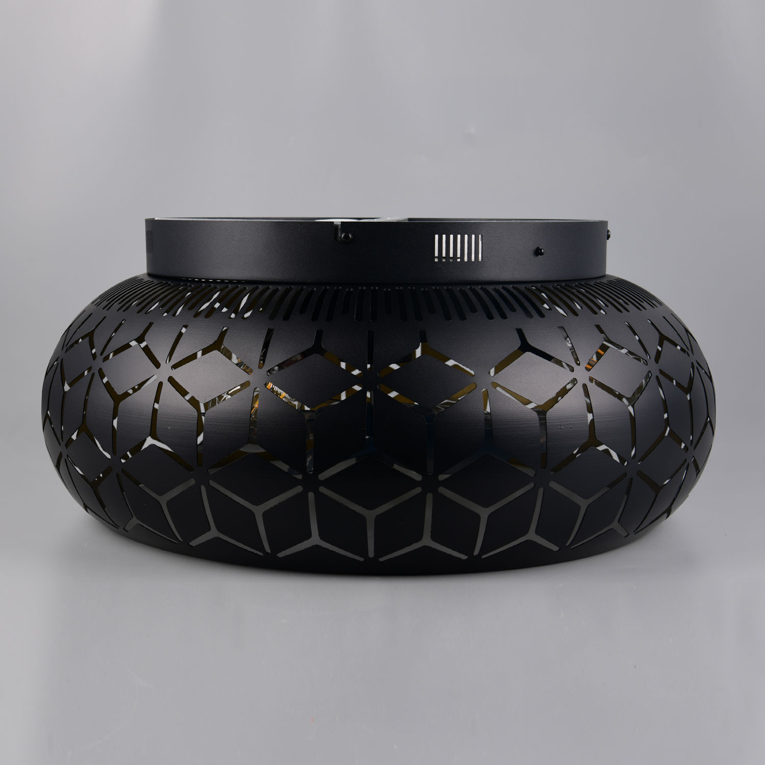 PLAFONIERA VENTILATORE METALLO CM.50 NERO E ORO