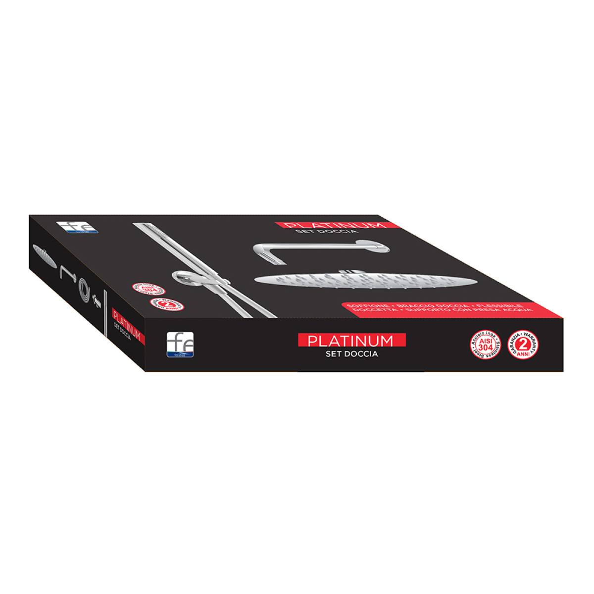 SET DOCCIA TONDO INOX 304