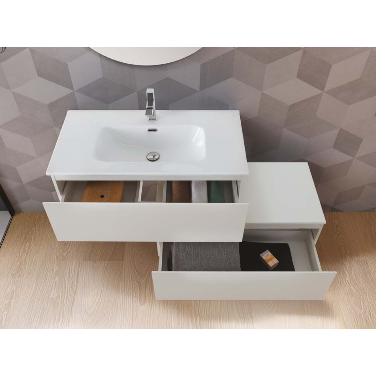 MOBILE BAGNO SOSPESO CM.90 BIANCO F.