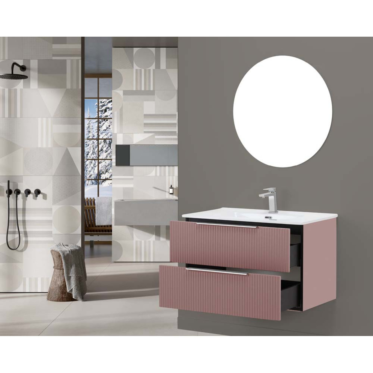 MOBILE SOSPESO CANNETT.2 CASS CM.100 ROSA BURANO