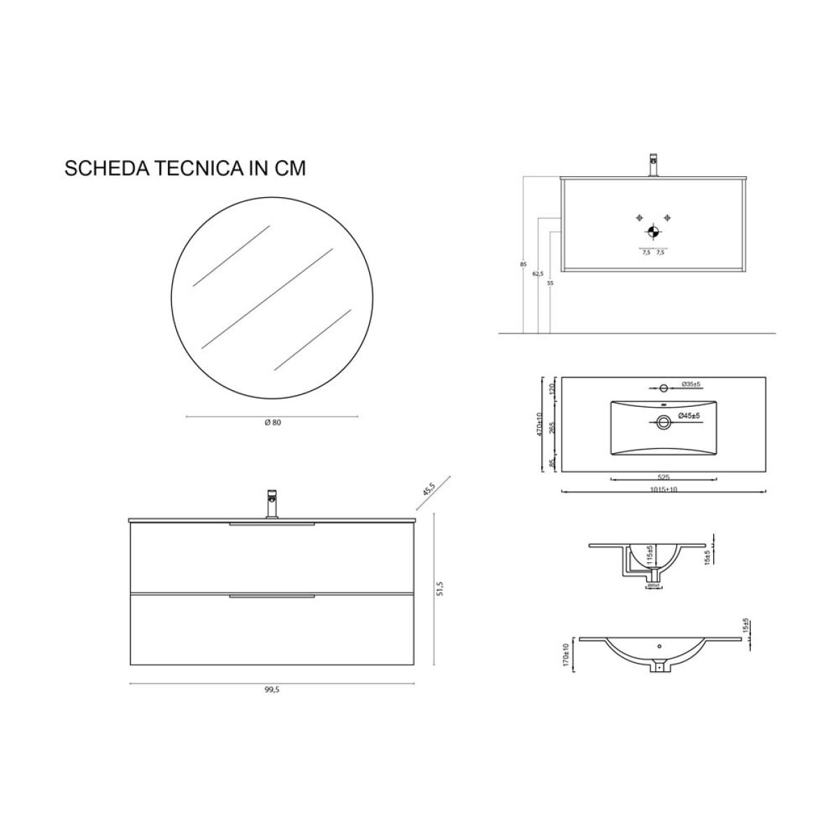 MOBILE SOSPESO CANNETT.2 CASS CM.100 ROSA BURANO
