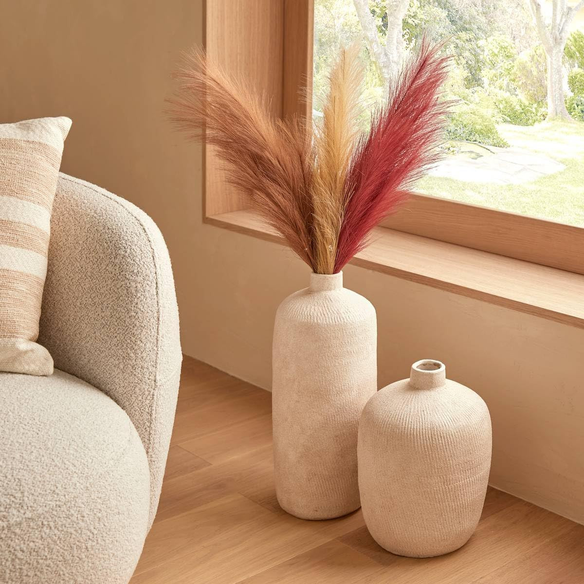 VASO ROMANO IN GRES H.31 BEIGE