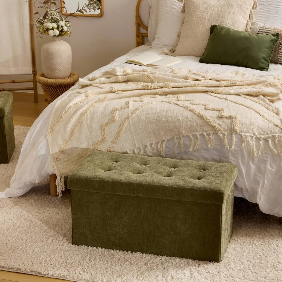POUF PIEGHIEVOLE DOPPIO LYSANDRE CM.76 VERDE