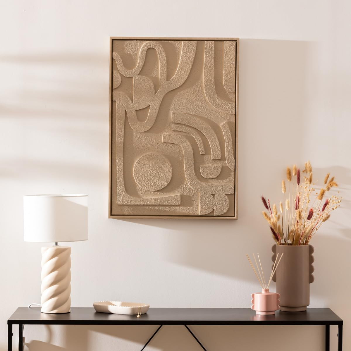 QUADRO 3D CM.50X70 BEIGE