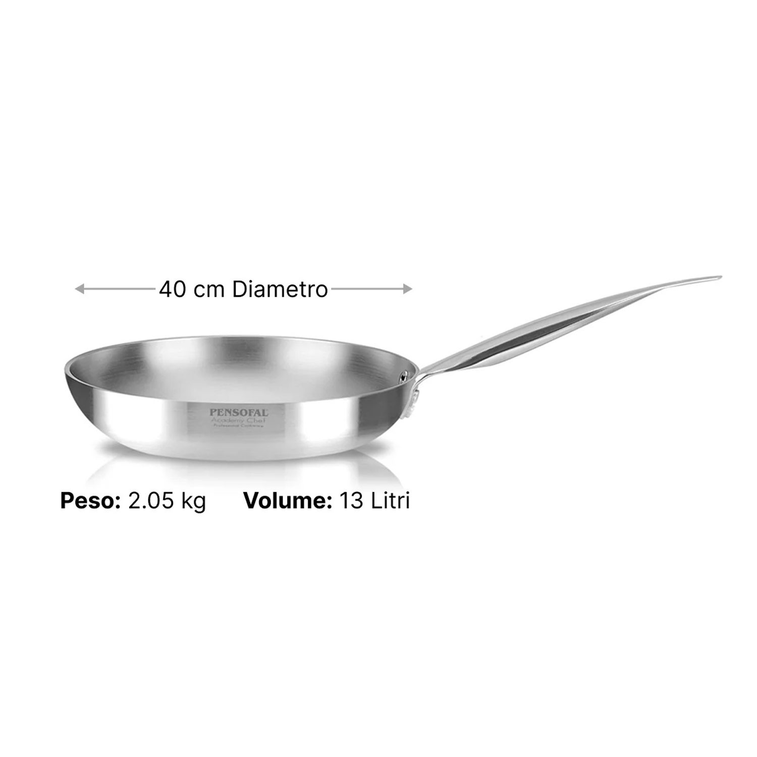 ACADEMY CHEF PADELLA ALTA CM.40 1M