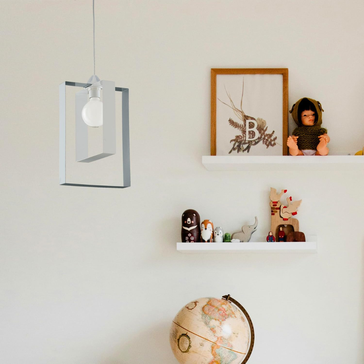 SOSP.FERRO D.25 1XE27 55W B.CO/GRIGIO