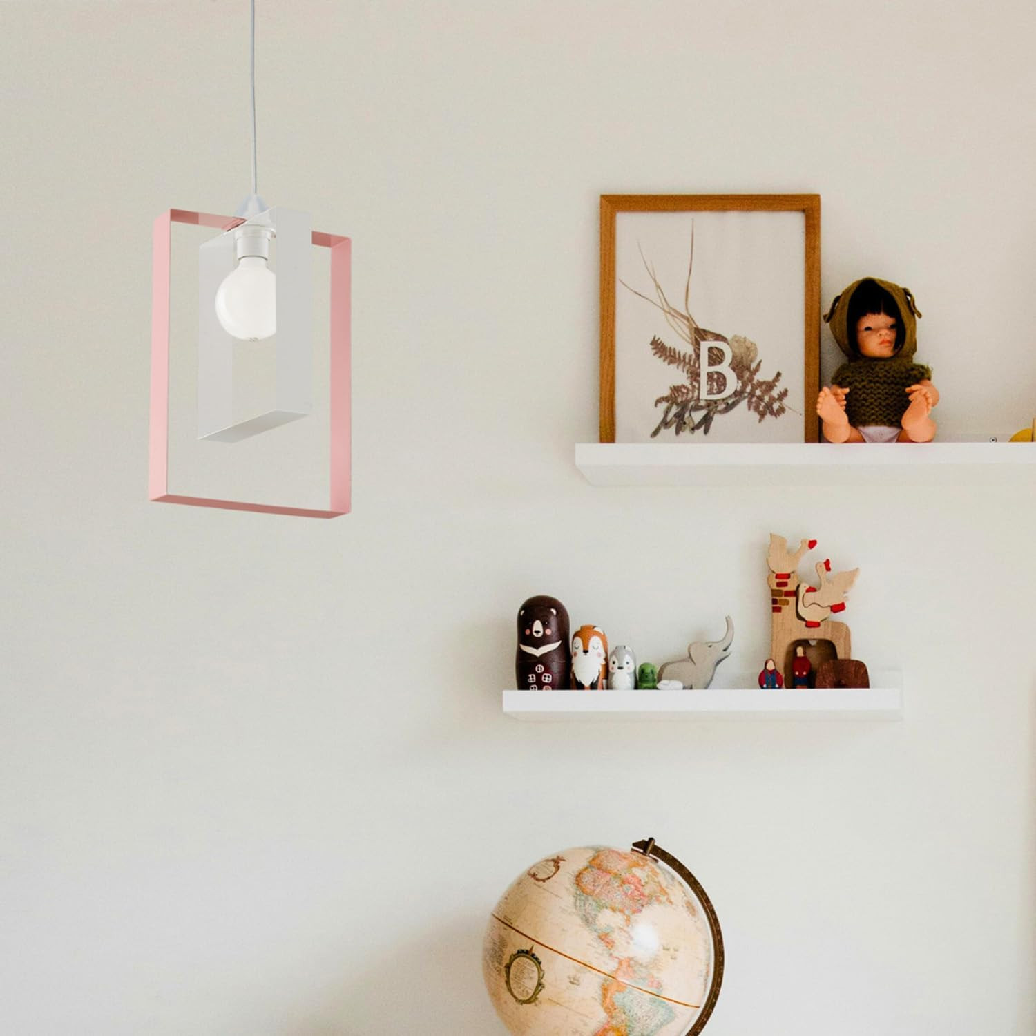 SOSP.FERRO D.25 1XE27 55W B.CO/ROSA