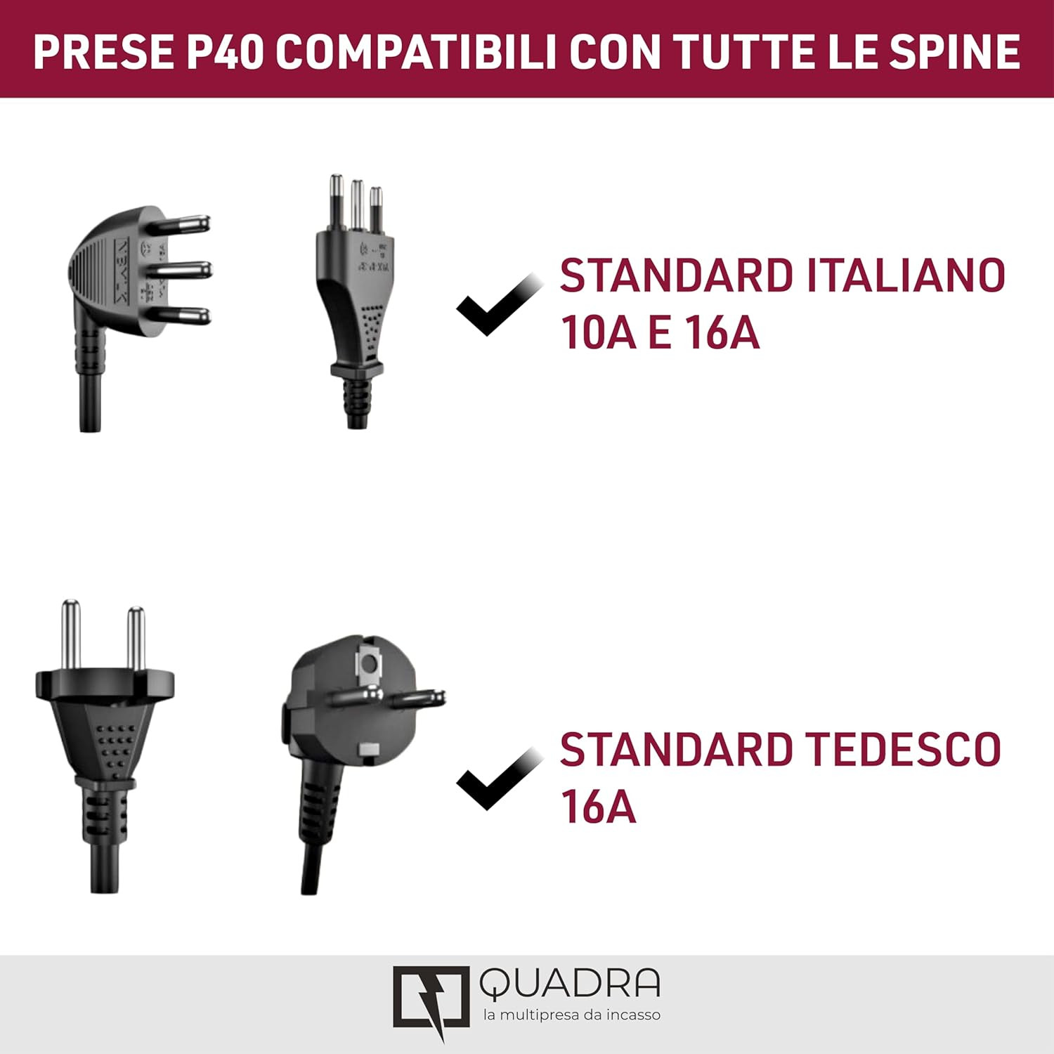MULTIPRESA INCASSO 4PRESE 2USB BIANCO