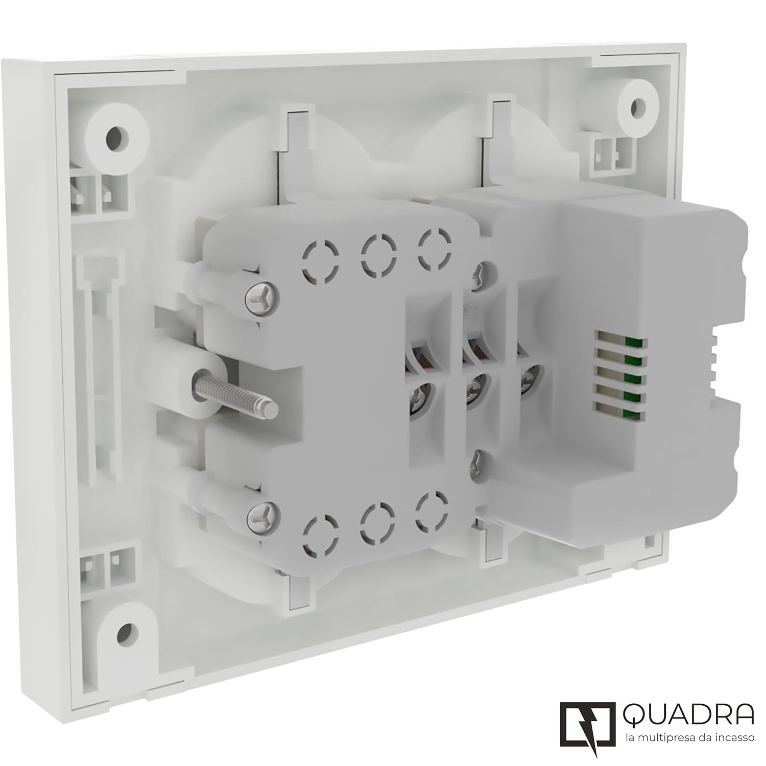 MULTIPRESA INCASSO 4PRESE 2USB BIANCO