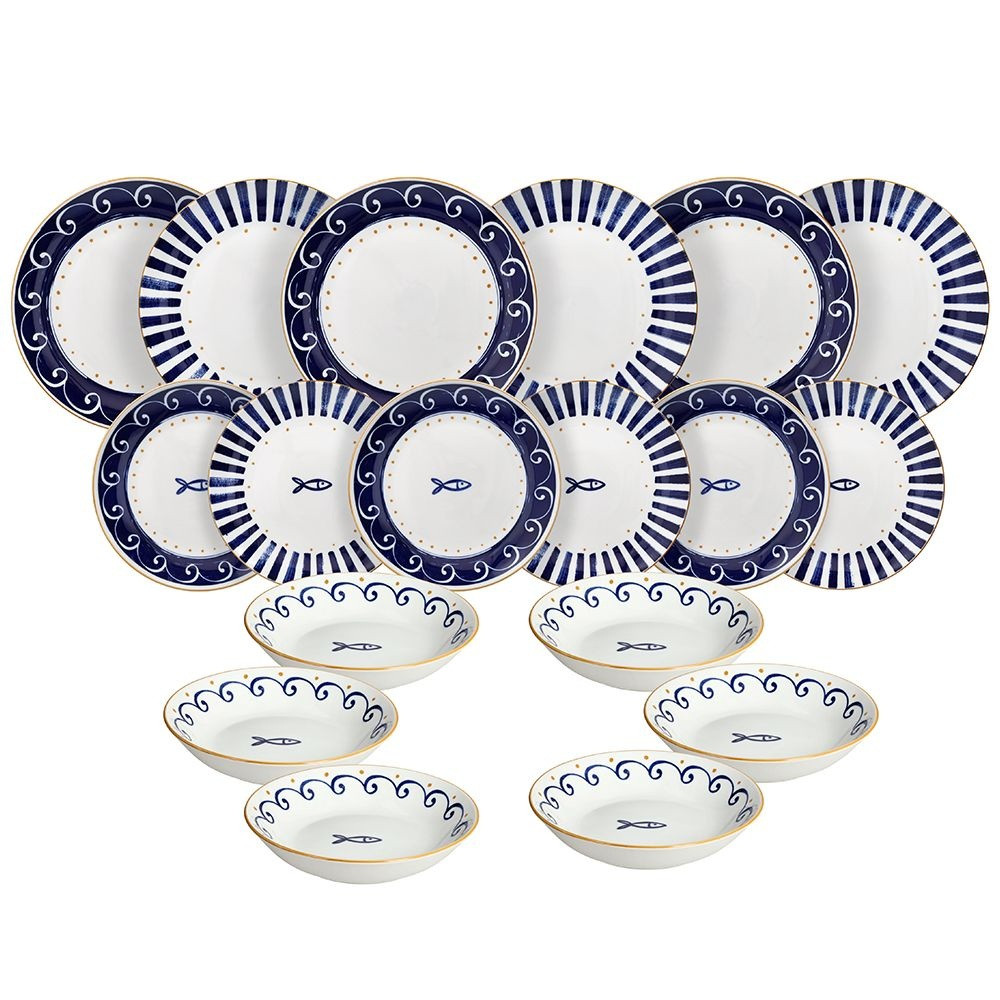 SERV.DA TAVOLA SARDINIA PZ.18 BLU