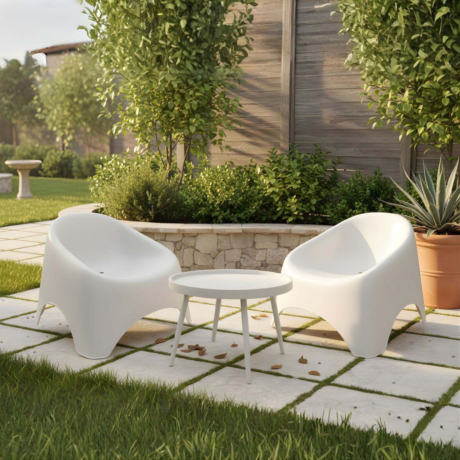 SET2POLTRONE+TAVOLO BIANCO