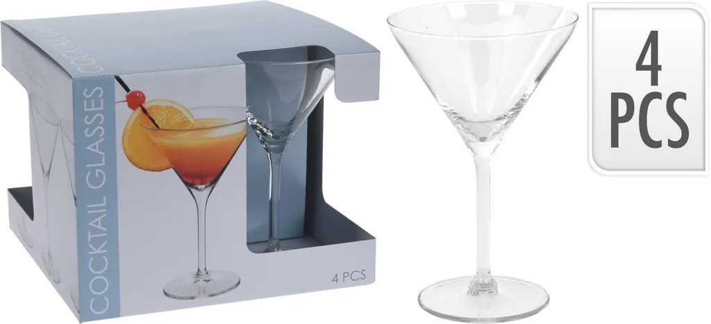 SET4 BICCHIERI COCKTAIL VETRO 260ML