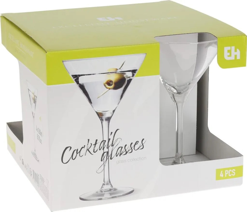 SET4 BICCHIERI COCKTAIL VETRO 260ML