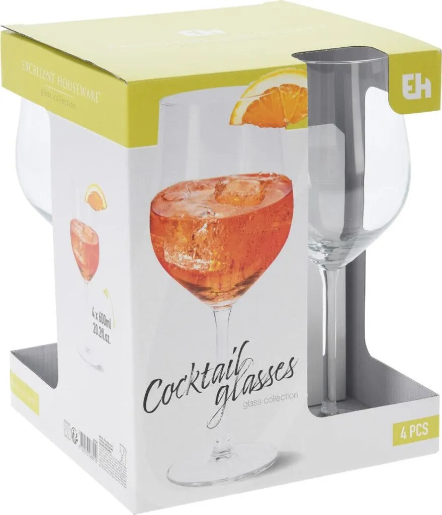 SET4 BICCHIERI VETRO SPRITZ 600ML