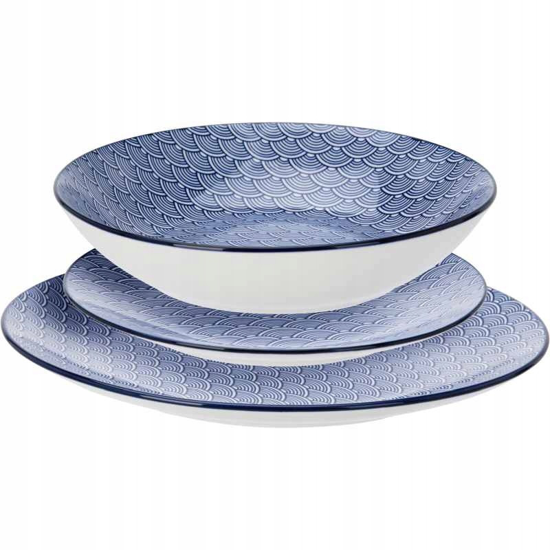 SERVIZIO DA TAVOLA PORCELLAN GIAPPONESE PZ.18 BLU