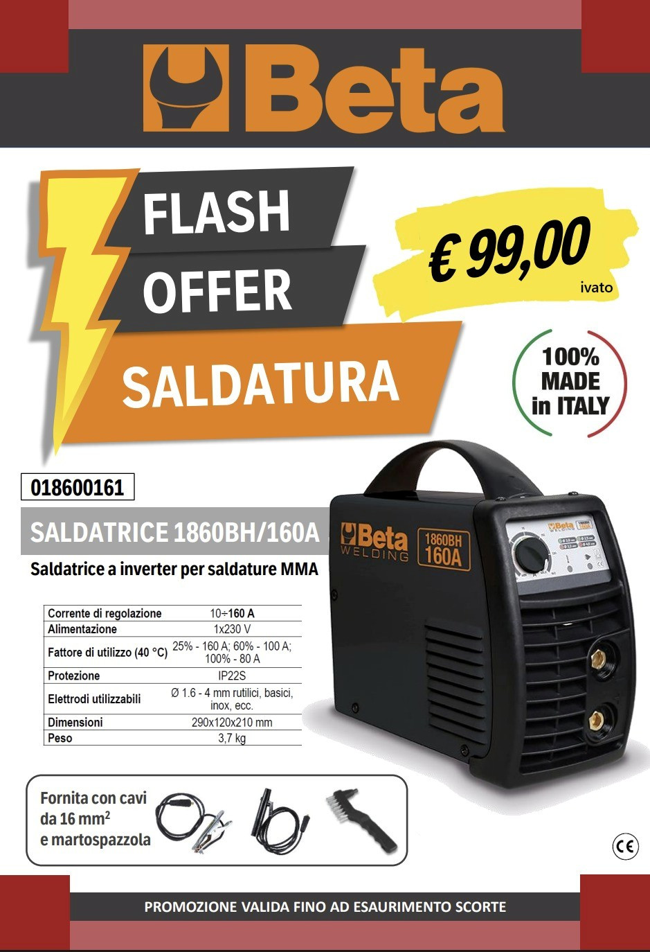 SALDATRICE INVERTER 120A(25%)C/ACC.