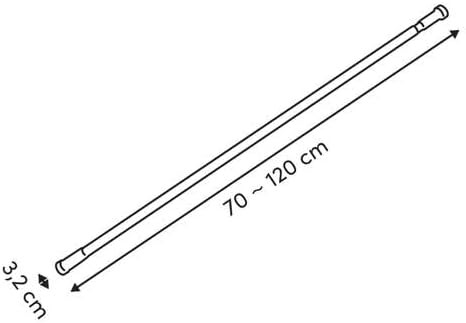 ASTA PER TENDA CM.120 NERO