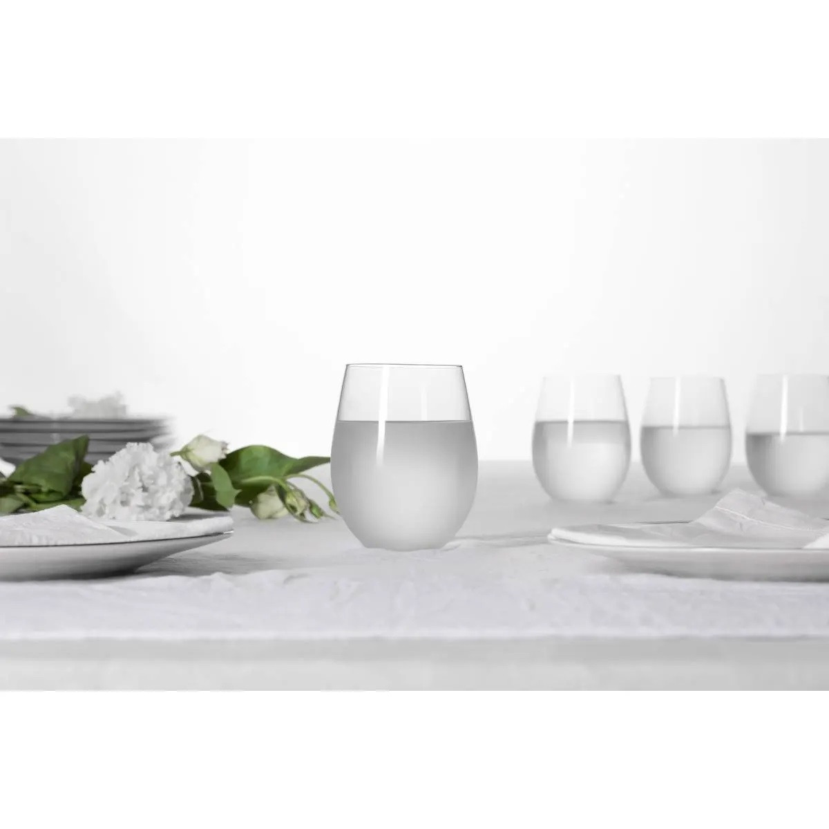 SET6 BICCHIERI SMERIGLIATI 54CL.VETRO TRASPARENTE