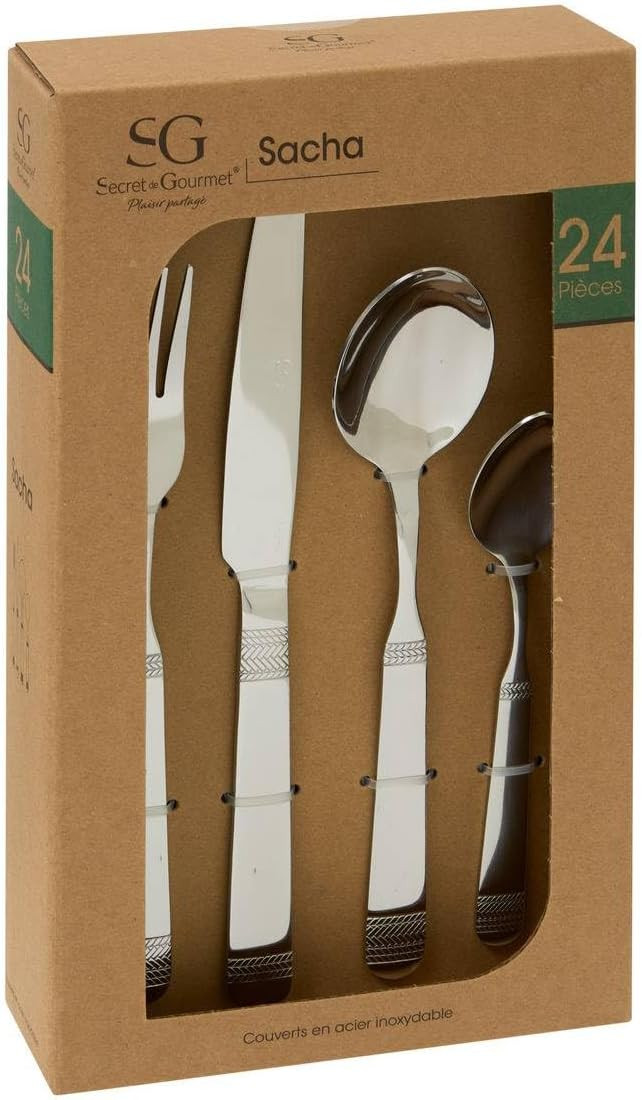 SERVIZIO POSATE SACHA INOX PZ.24