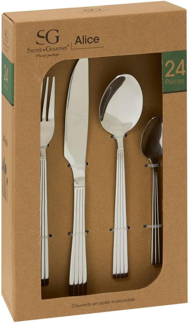 SERVIZIO POSATE ALICE INOX PZ.24