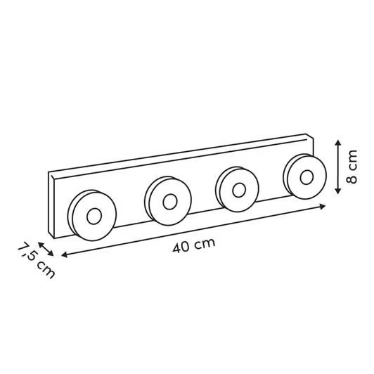 APPENDINO 4P CM.40 METALLO E LEGNO