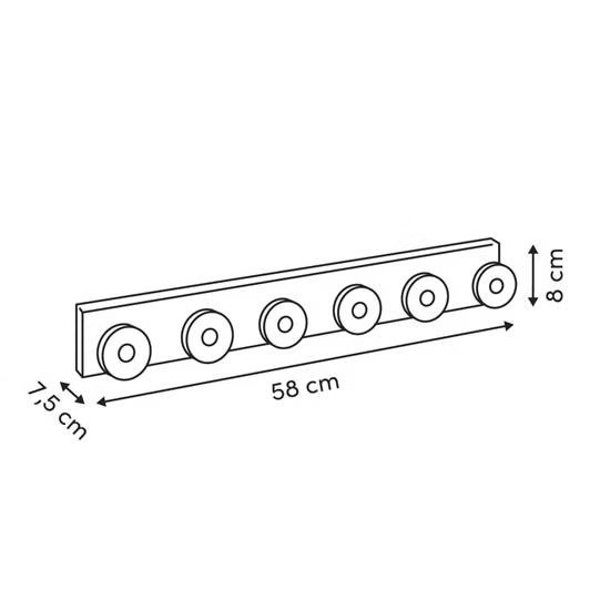 APPENDIABITI 6P CM.58 METALLO E LGN