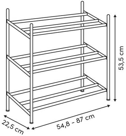 SCARPIERA ESTENSIBILE 12PAIA METALLO BEIGE