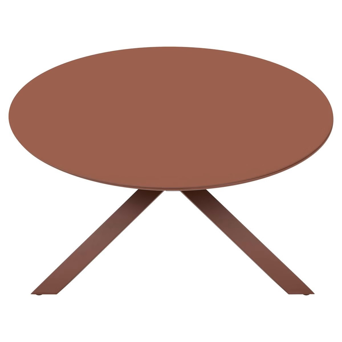 TAVOLO TONDO CM.130+4 POLTRONE MATTONE