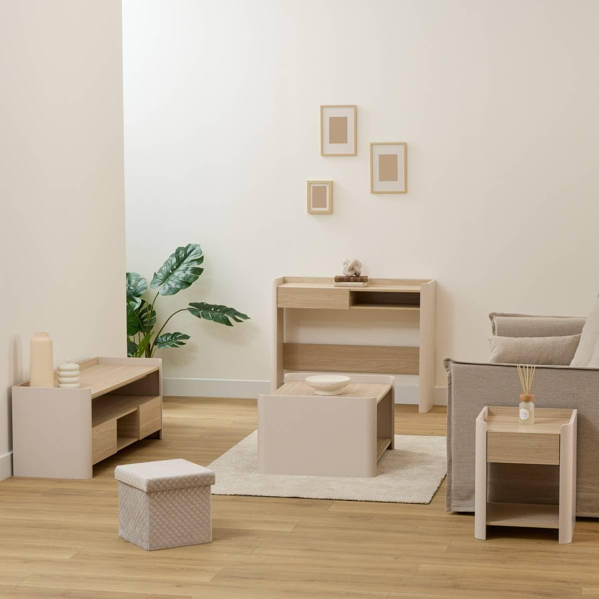 COMODINO ROUNDY H.50 AVORIO