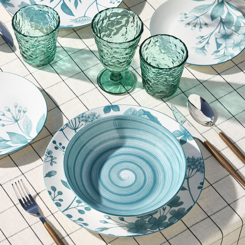 SERVIZIO TAVOLA 18PZ CORALIE TEAL