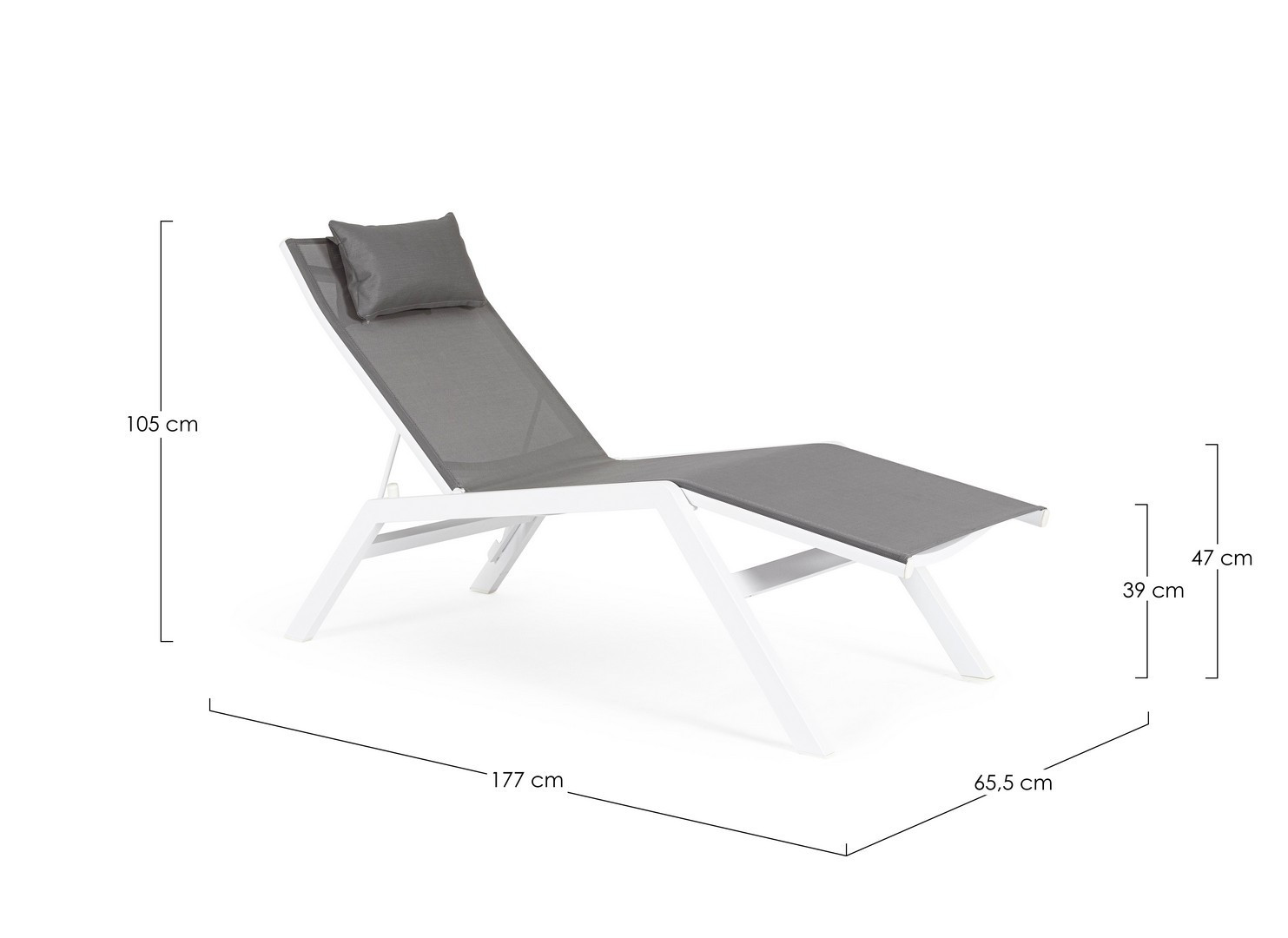 CHAISE LONGUE KRION BIANCO