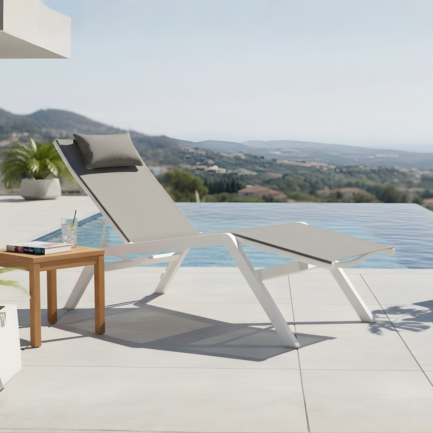 CHAISE LONGUE KRION BIANCO