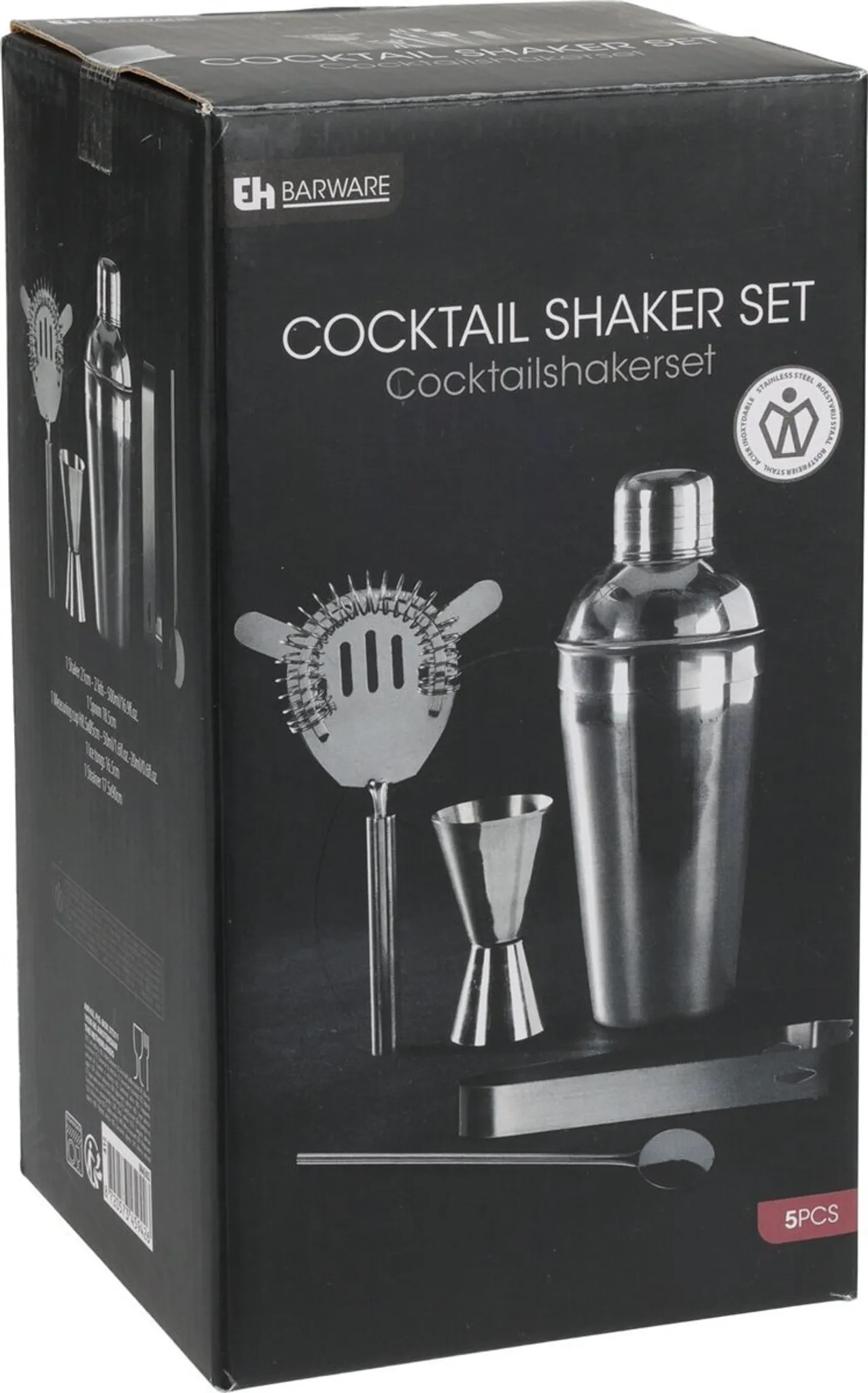 SHAKER CON ACCESSORI PER BARMAN