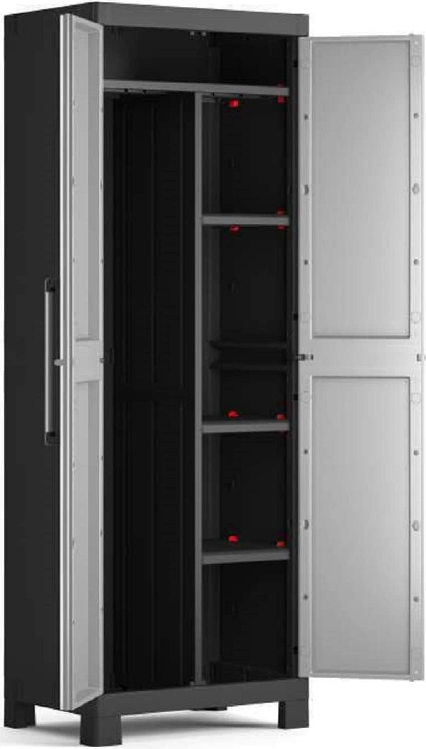 ARMADIO DETROIT PORTASCOPE 65X45H182 GRIGIO/NERO