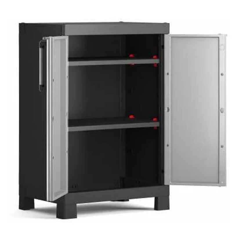 ARMADIO DETROIT BASSO 65X45H97 GRIGIO/NERO
