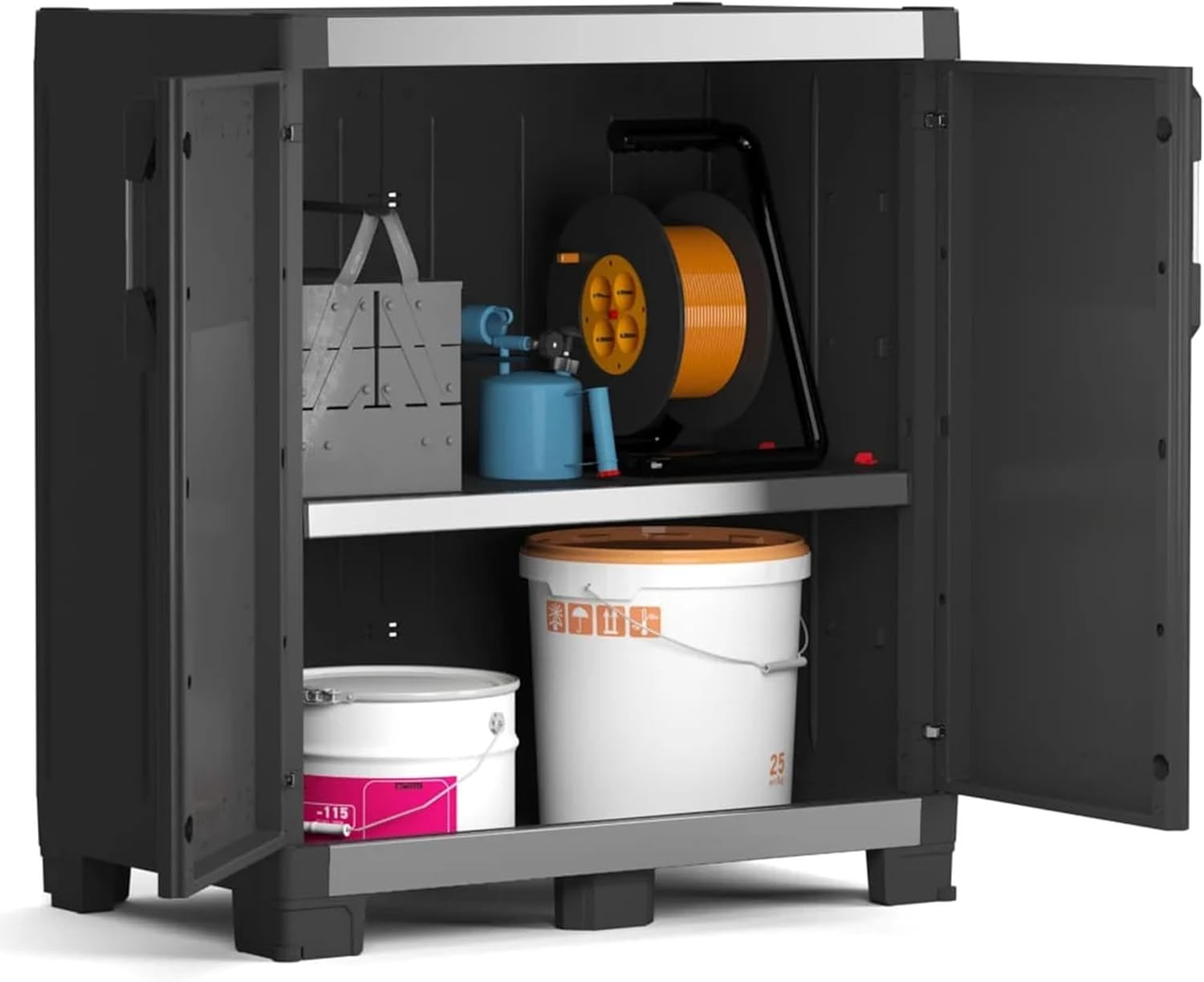 ARMADIO XL GARAGE BASSO 89X54H99 NERO