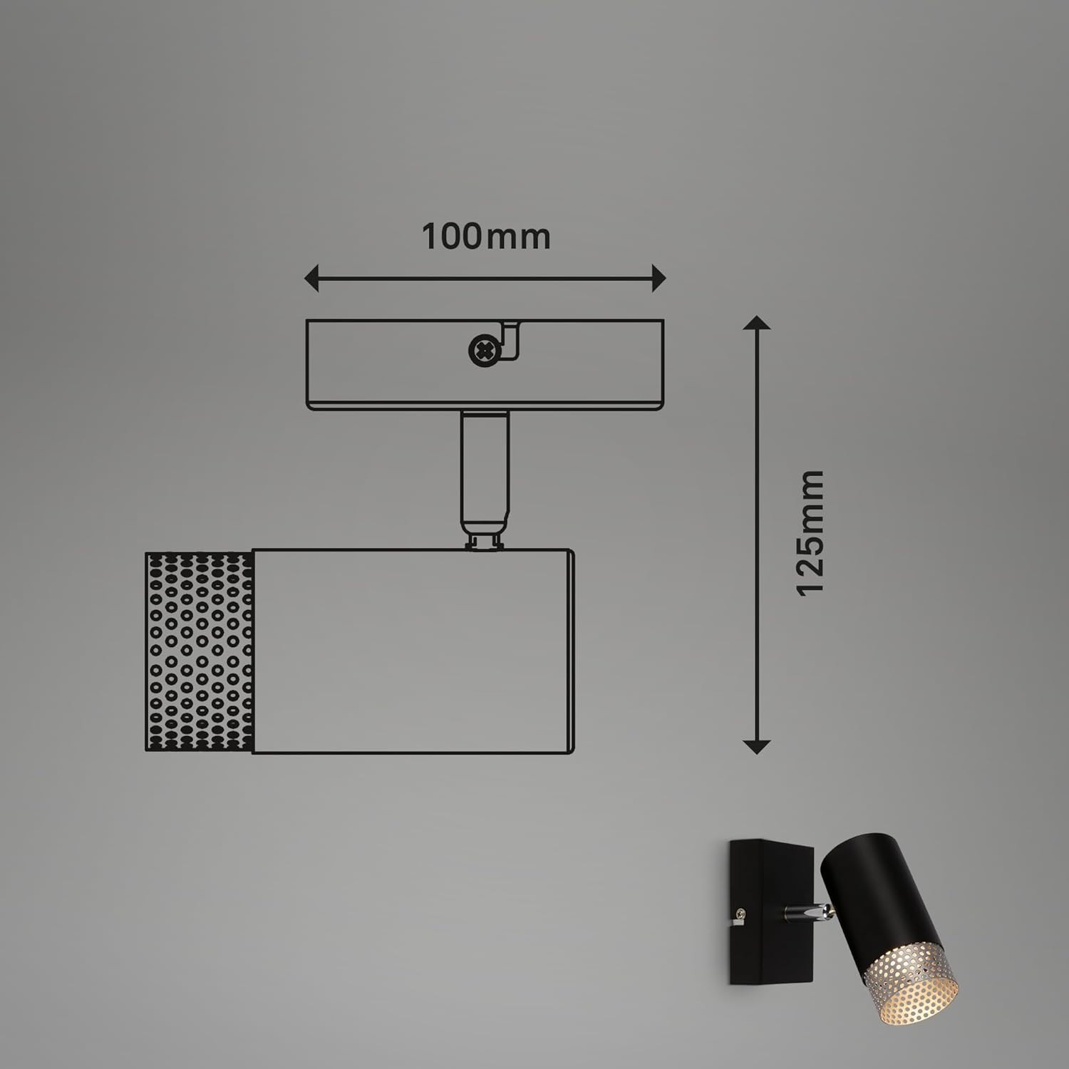 METAL SPOT 1 LUCE GU10 9W
