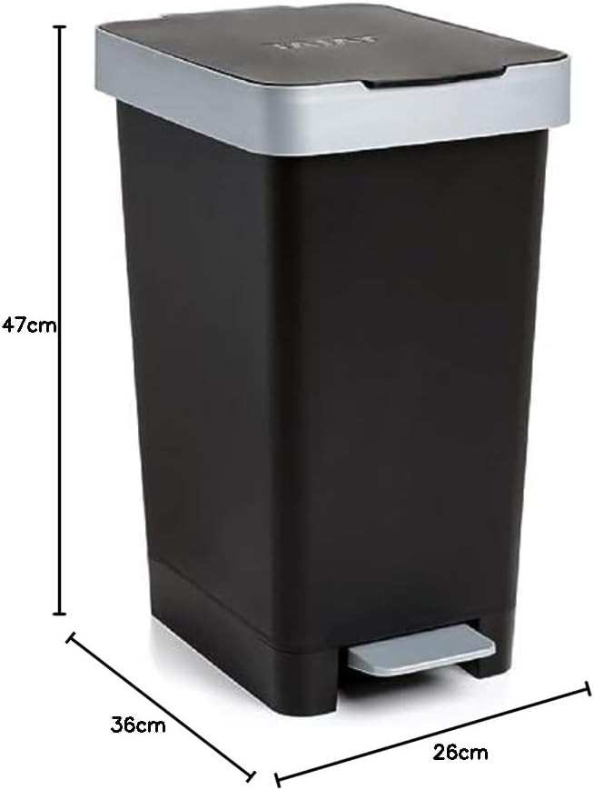 PATTUMIERA A PEDALE 25LT SMART NERO