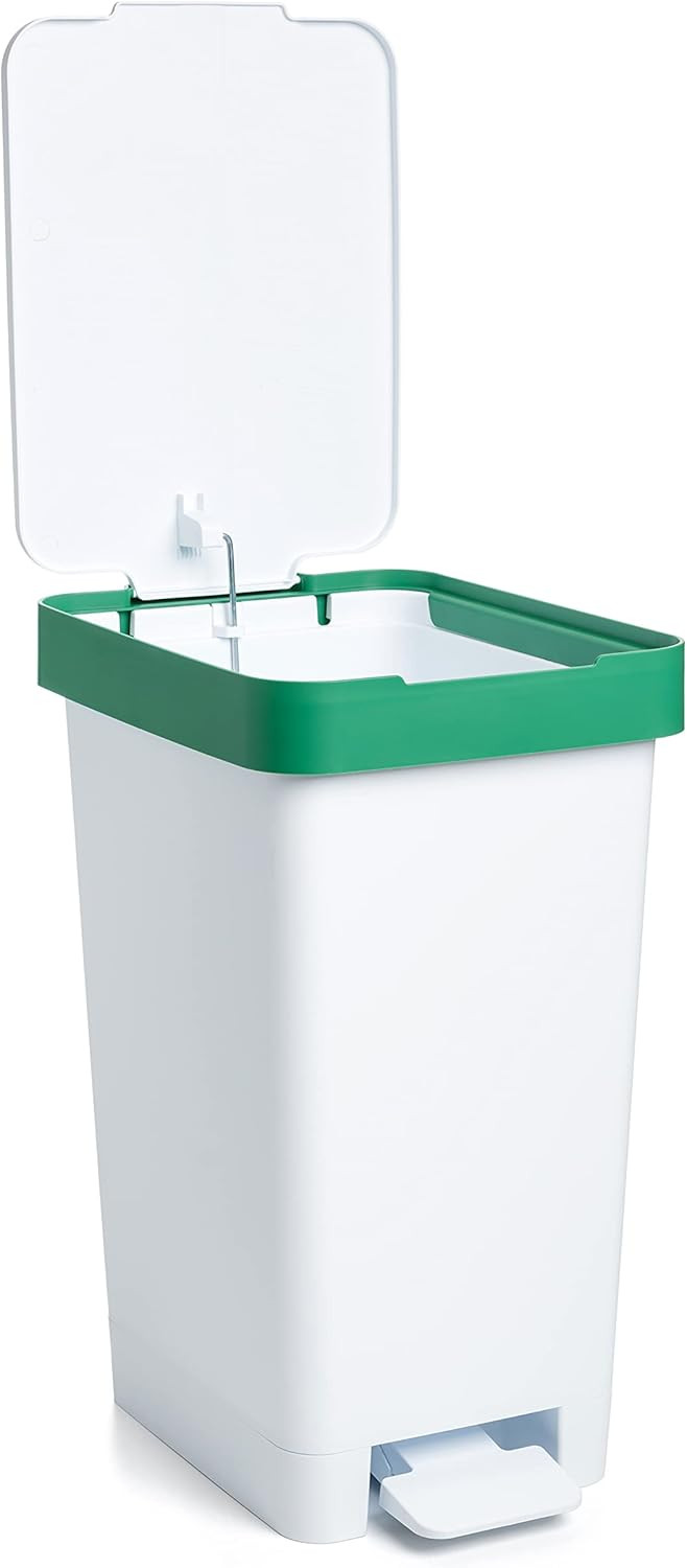 PATTUMIERA A PEDALE 25LT SMART BIANCA&VERDE