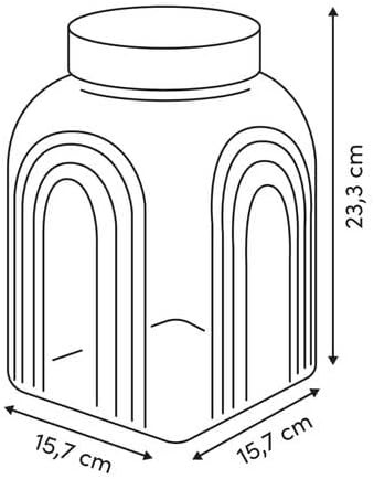 BARATTOLO ARCHE 4LT VETRO E ACACIA