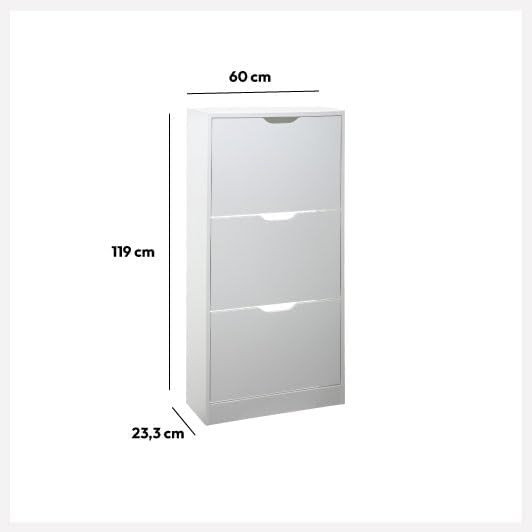 SCARPIERA 3CASS.BIANCO CM.60X119H